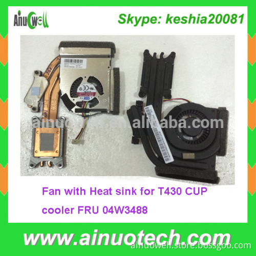 laptop internal fan with Heat sink for Lenovo T430 laptop fan FRU 04W3488 cpu cooler replacement